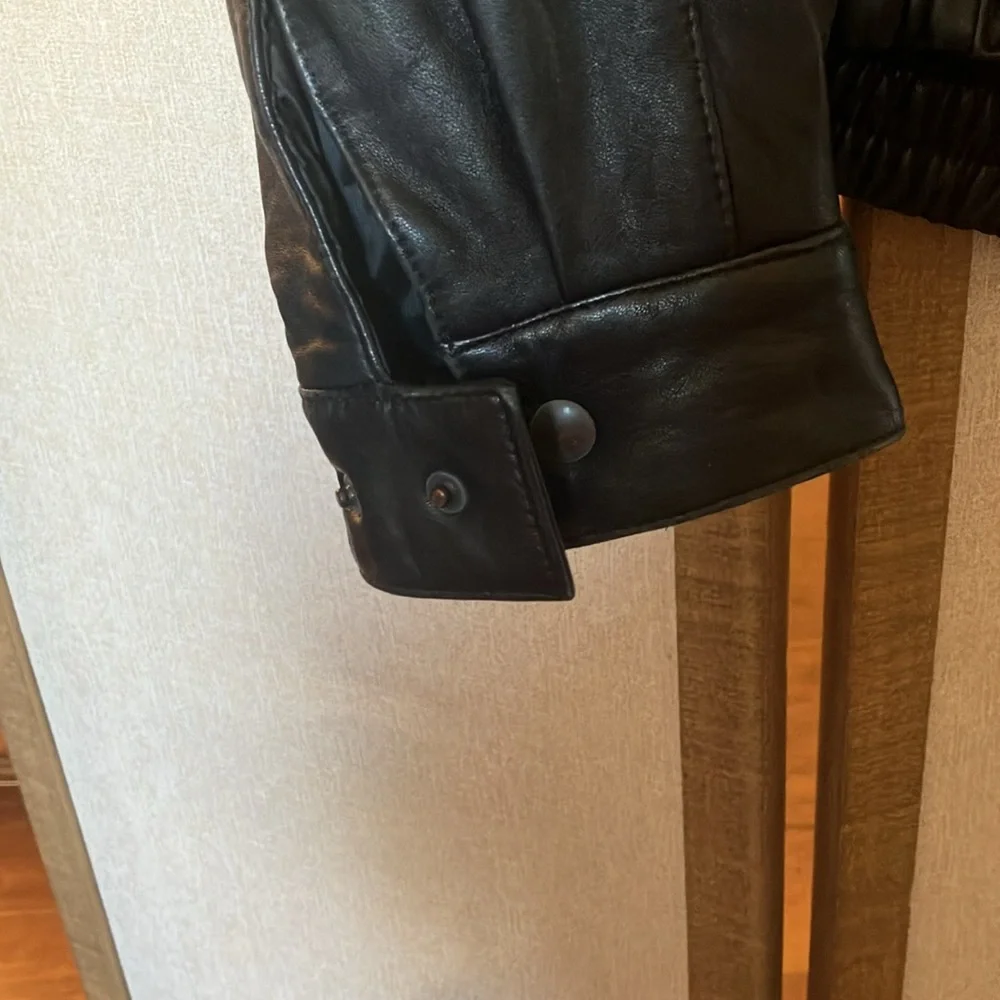 FINAL MARKDOWN Doral 5th ave Black Leather Jacket for Men 42